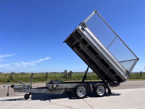 Saris elektrische kieper kipper 3500kg met loofrekken en oprijplaten